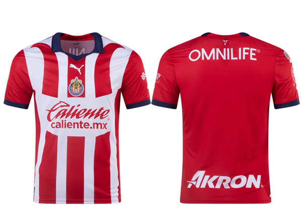 Men's Red Chivas De Guadalajara 2023/24 Home Soccer Jersey
